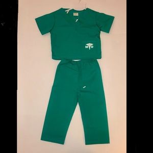NWT Doctor Scrubs Outfit for Children - Green - Size 2T
